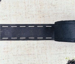 Лента корсажная клеевая 6 см, 40 гр/кв.м., чёрный