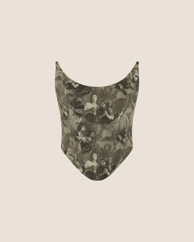 Корсет с заостренным верхом Гравюра 