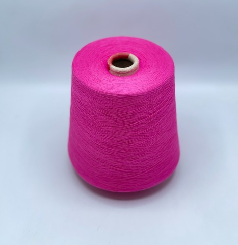 Бобинная пряжа,Cotton combed, 2540м. 100%Хлопок, Розовый(8026), 39223