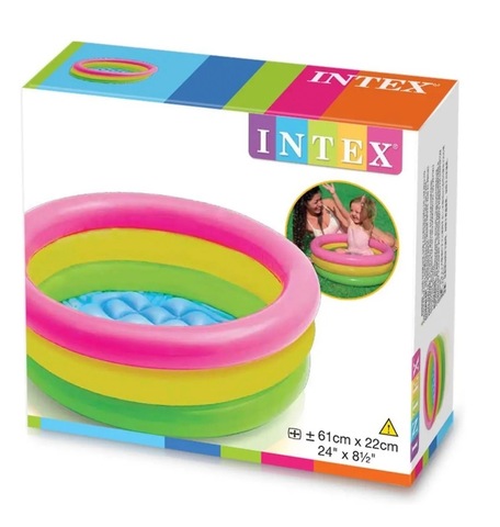 Детский надувной бассейн INTEX 61х22см от 1 года до 3 лет