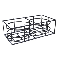 Обрешётка для двух емкостей 5000л*2 АКПОЛ Медиум - металлический пол(420x209x140см;400кг;коричневый) - арт.554002