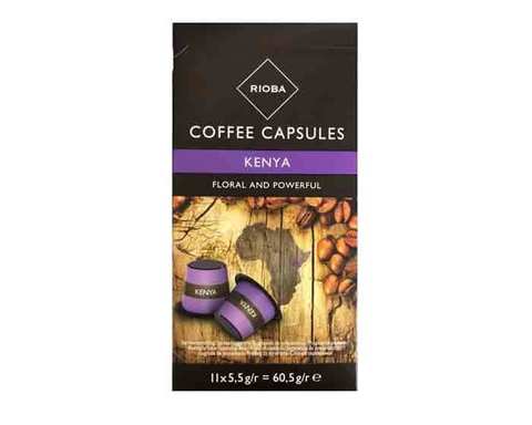 Кофе в капсулах Rioba Kenya, 11 капсул для кофемашин Nespresso