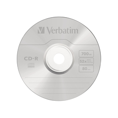 Диск CD-R Verbatim (43352) 700MB 25штук Незаписанный