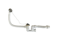 67-0-158 Сифон для ванны регул. с выпуск. и перелив. в комп. с гиб.трубой, 1 1/2