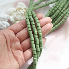Каучук хаки, бусины 6 мм, 006-01-105