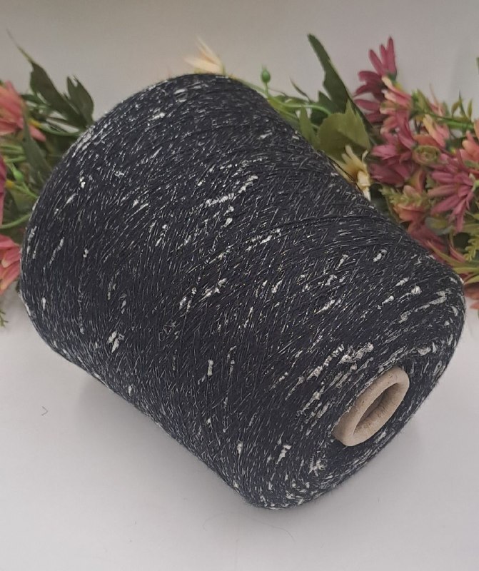 Aрт LB от Manifattura BIG Меринос с люрексом Черный с серебром 1200м/100гр