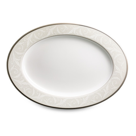 Блюдо овальное 38см Narumi Платиновый ноктюрн