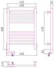 Полотенцесушитель электрический 600х400 МЭМ, прямой, левый, хром Сунержа Богема 2.0 00-5204-6040