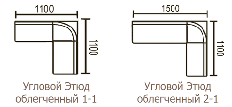 кухонный угловой диван Этюд облегченный