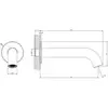 Gessi 316 BATH 54008#299 Излив для ванны настенный, Black XL