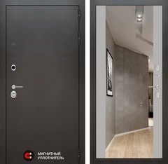 Входная металлическая дверь Лабиринт Silver (Сильвер) с Зеркалом Максимум - Софт Грей