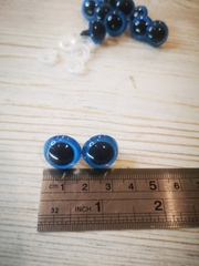 Глазки круглые винтовые Синие 16мм (2шт)