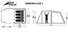 Купить кемпинговую палатку Trek Planet Ankona Lux 4 (20229)