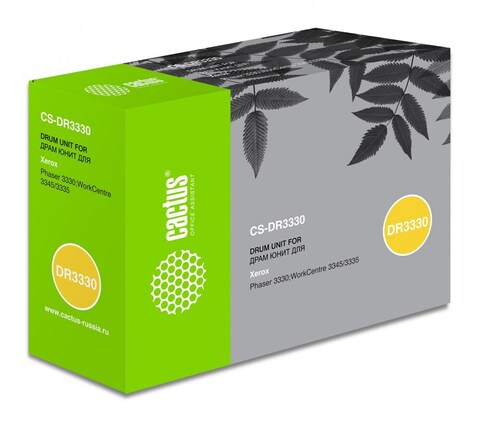 Блок фотобарабана Cactus CS-DR3330 101R00555 черный ч/б:30000стр. для Ph 3330, WC 3345, 3335 Xerox