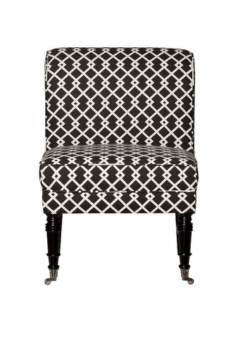 Кресло черно-белое (лён) (DY-734) Garda Decor