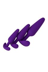Набор из 3 фиолетовых анальных втулок A-toys - 