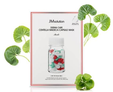 Успокаивающая целлюлозная маска с центеллой азиатской JMsolution Derma Care Centella Madeca Capsule Mask