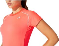 Женская теннисная футболка Asics Court W Piping Short Sleeve - diva pink