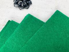 Фетр жесткий, 137,1 гр/м2, р. 20х30см толщина 1 мм, А4, травяной