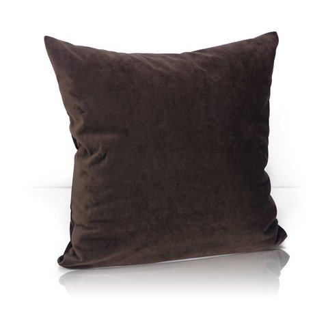 Подушка декоративная из велюра Пудра темно-коричневый