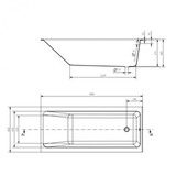 Ванна прямоугольная CREA 180x80