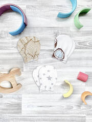 Рукавички-антицарапки Mjölk Кокосы/Palm Tree/Звёзды, сет из 3х пар