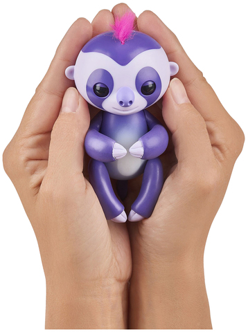 Интерактивный ленивец Fingerlings Мардж фиолетовый