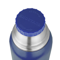 Термос Biostal Охота (1,2 литра), 2 чашки, синий