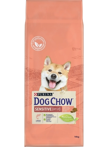 Purina Dog Chow Sensitive сухой корм для собак с чувствительным пищеварением (лосось) 14кг