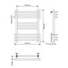 Aquanet 266745 Полотенцесушитель Largo водяной 80х50 Aquanet (266745)