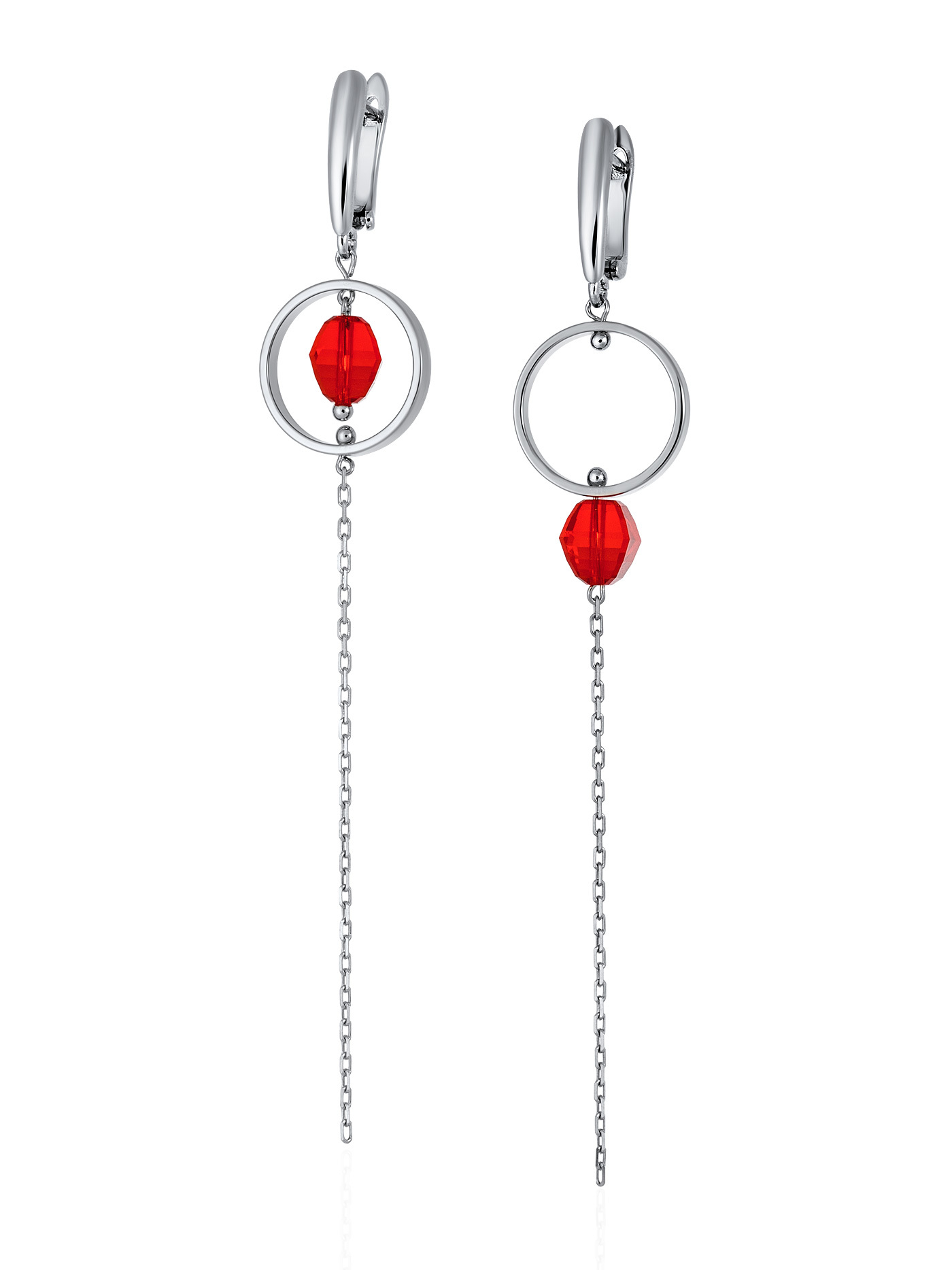 Асимметричные серьги с кристаллами Swarovski Light Siam