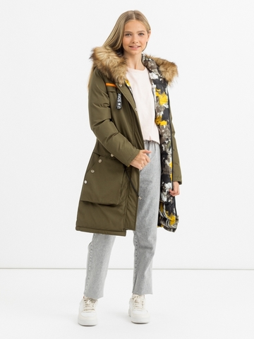 Двухстороннее хаки пальто JAN STEEN