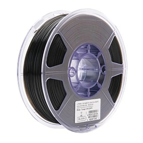 Катушка пластика eStars-PLA Esun, 1.75 мм, 1 кг, светящаяся в темноте, черная