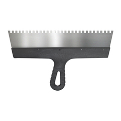 Шпатель 350мм, зуб 6мм, фасадный, нержавеющий, БИБЕР 35232 ---