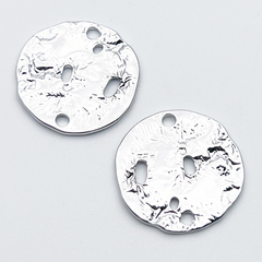 Подвеска-коннектор Луна, цвет серебро (родий), размер 20 мм, цена за 1 шт