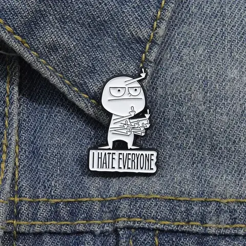 Значок металлический Стикмен Fuck Off Loser
