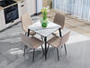 Стол Uni-Form-S.2B SBlack/White Matt Marble 727*800*800