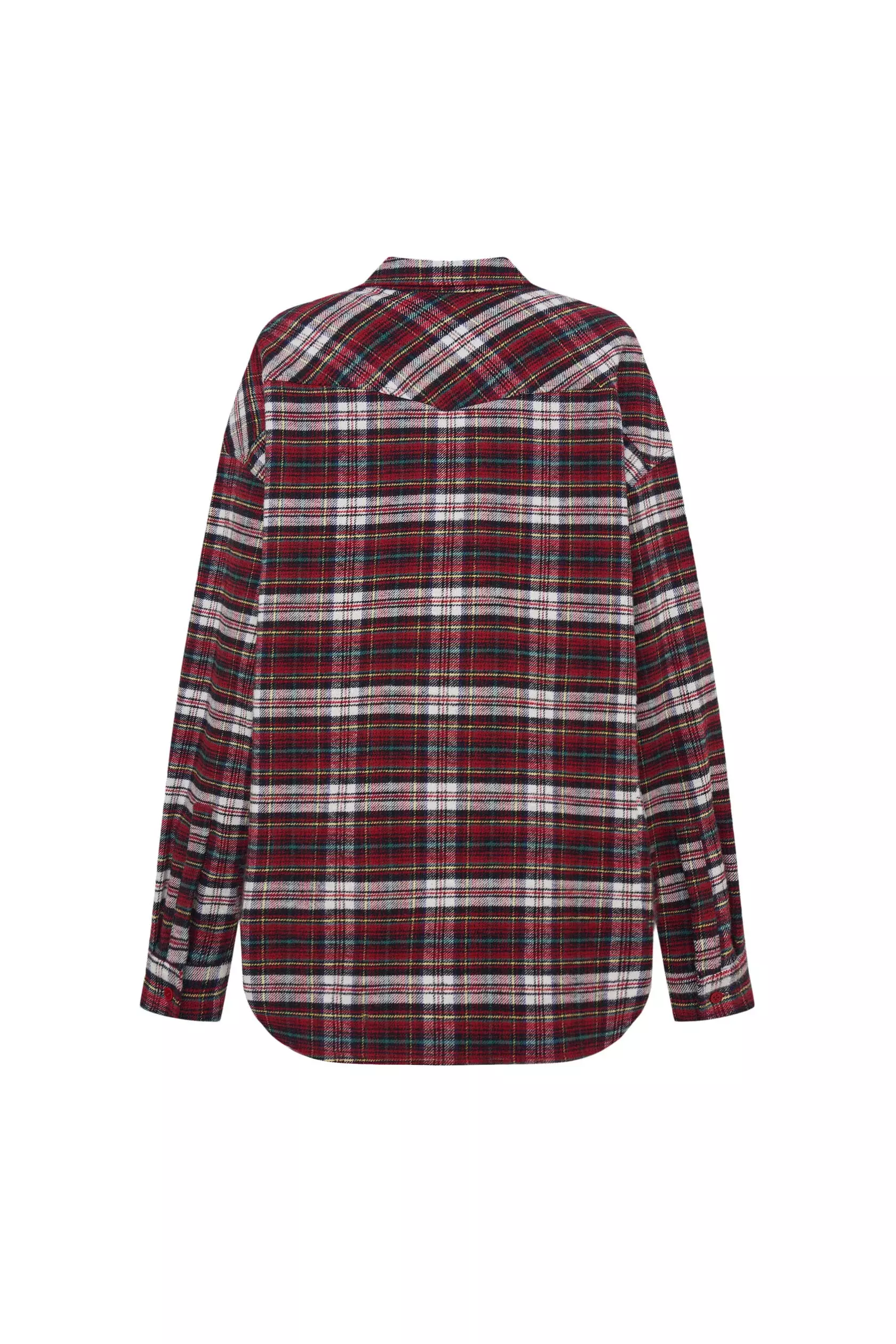 Рубашка в клетку красная, Красный
