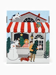 Коробка сборная одиночная Прямоугольник, «Зимний город», 31*25*16 см