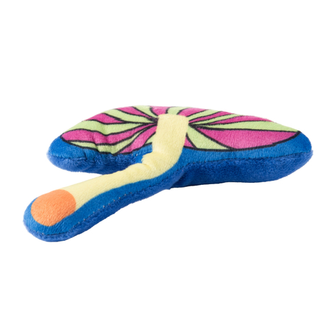 Mr.Kranch игрушка для кошек Волшебный Грибочек плюшевая с кошачьей мятой 10 см синяя