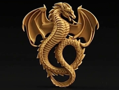 Силиконовый молд № 378 Дракон Большой правый