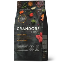 Сухой корм GRANDORF CAT Lamb LARGE беззерновой, ягненок с бататом для взрослых кошек крупных пород чувствительное пищеварение или склонность к аллергии 8кг