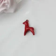 УЦЕНКА!!! Подвеска Лошадка, красная эмаль, 17*12 мм, У004