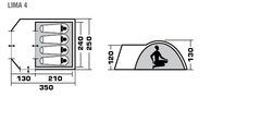 Туристическая палатка Trek Planet Lima 4 (70182/70185)