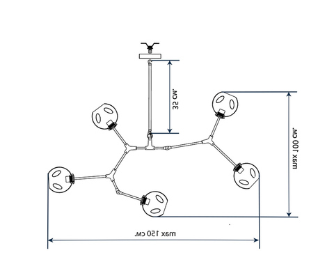 Люстра Branching Bubbles Gold 5