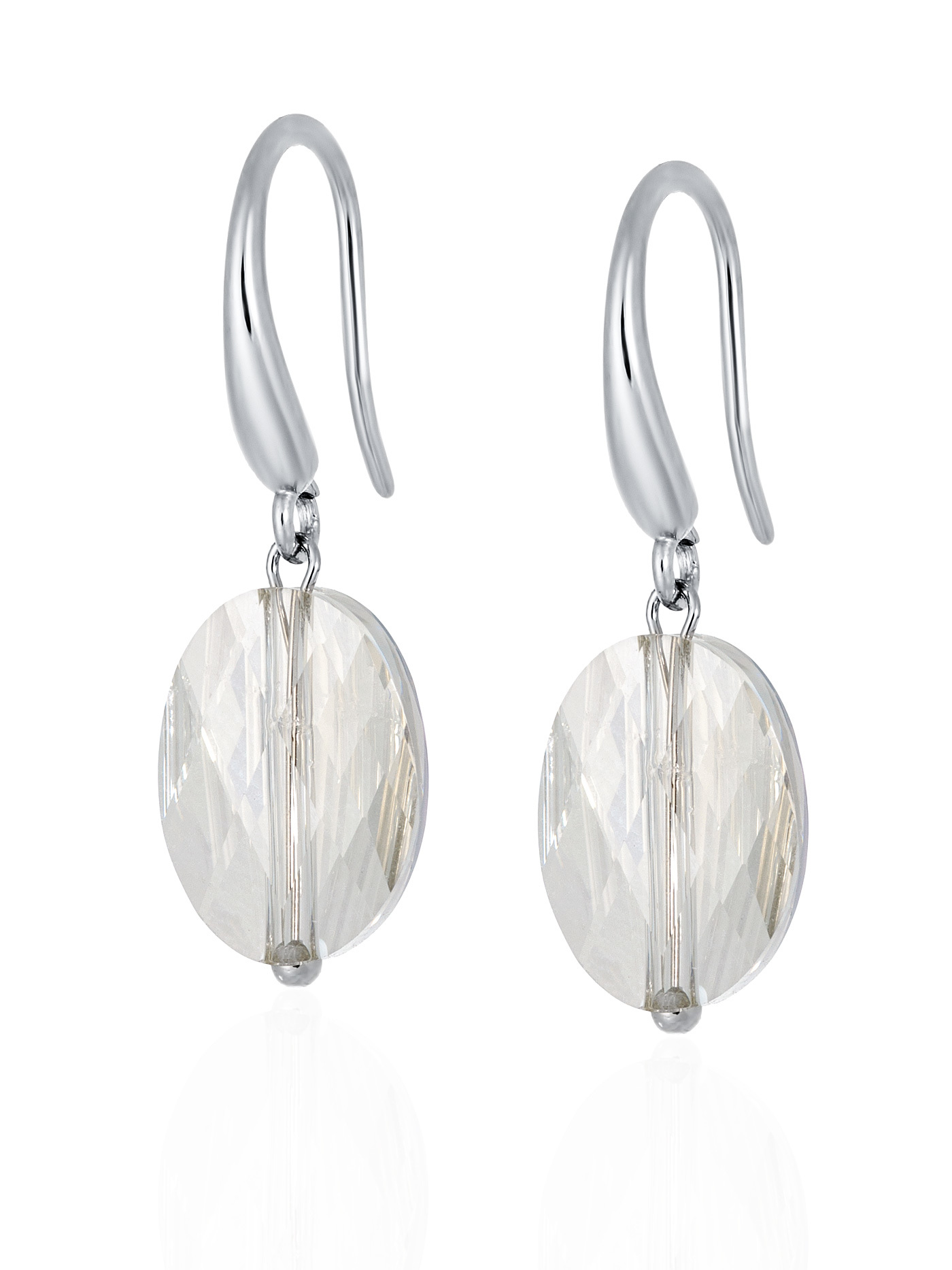 Серебряные серьги с кристаллами Swarovski Silver Shade