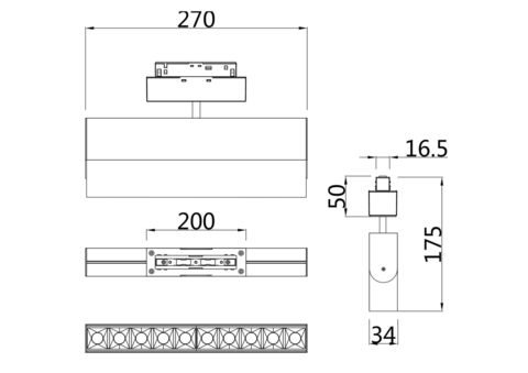 Трековый светильник Technical Points  TR015-2-20W4K-W