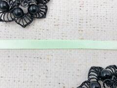 Лента атласная, ш. 0,5 см, яркая мята