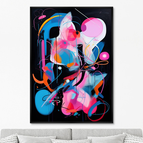 ArtNoMore - Репродукция картины на холсте The city night colors, No 2, 2024г.