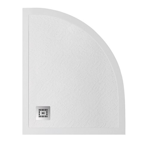 BelBagno TRAY-MR-UNO-RH-120/80-550-35-W-L-CR Поддон из искусственного мрамора в комплекте с сифоном с декоративной накладкой (хром)